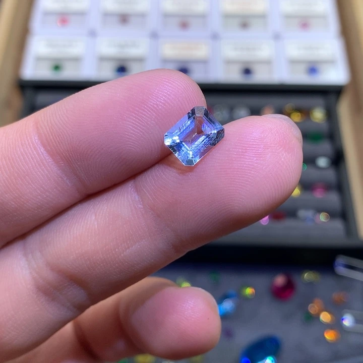 海蓝宝石裸石未镶嵌2.16克拉海蓝宝裸石