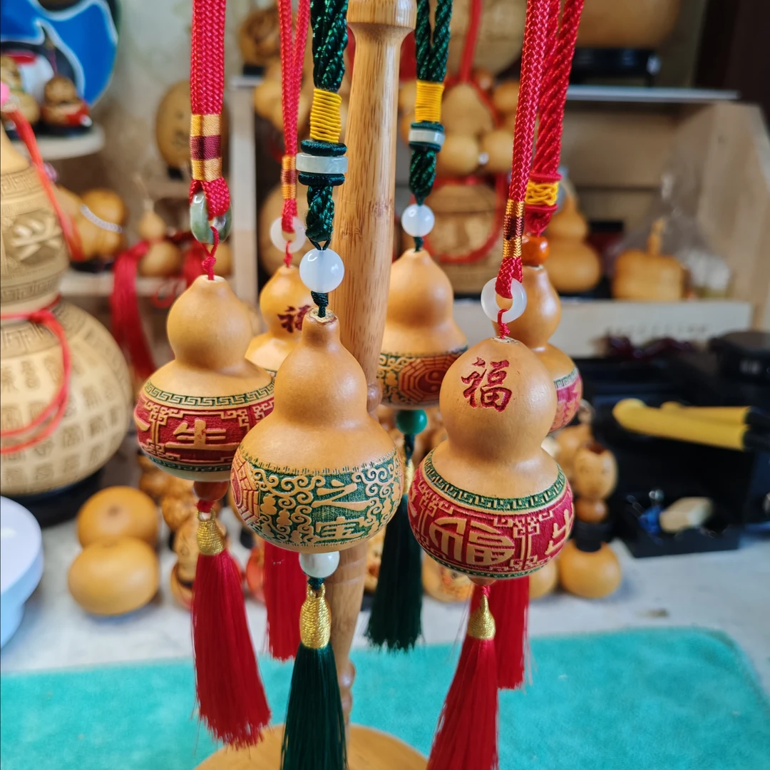 彩绘葫芦挂饰天然材质招财装饰品
