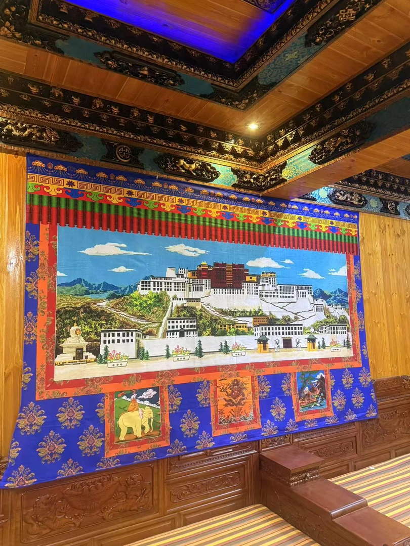 新款唐卡布达拉宫挂布｛拉萨发货包邮｝