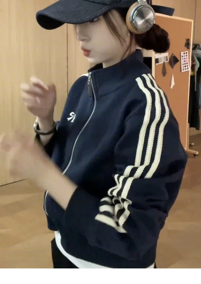 休闲棒球服外套女短款韩版春秋季新款宽松小个子夹克时尚运动上衣