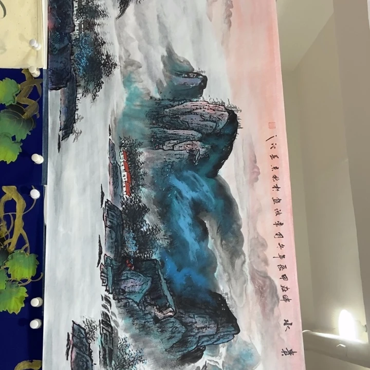 枕书斋画廊的直播间