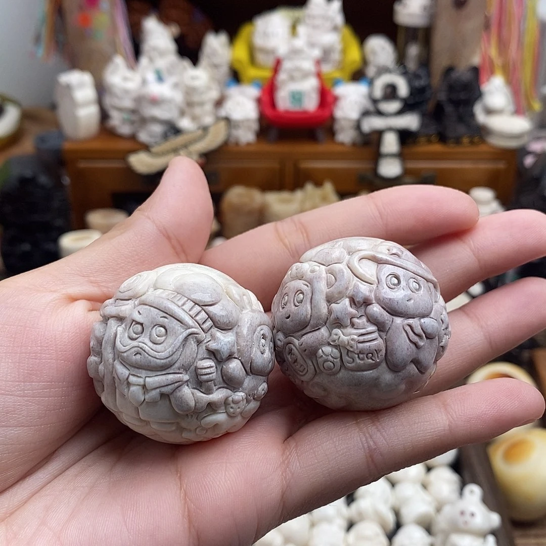 鹿骨把件c11星星人手球36尺寸