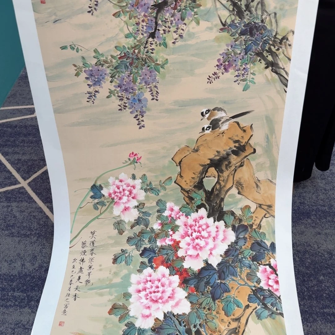 国画国画作品山水花鸟