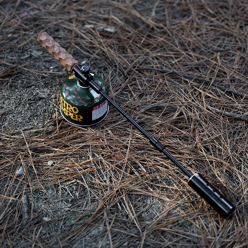 户外加长喷火枪点火器卡式罐扁气通用露营猛火燃气喷枪