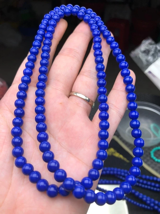 408青金石6.8mm佛珠手串