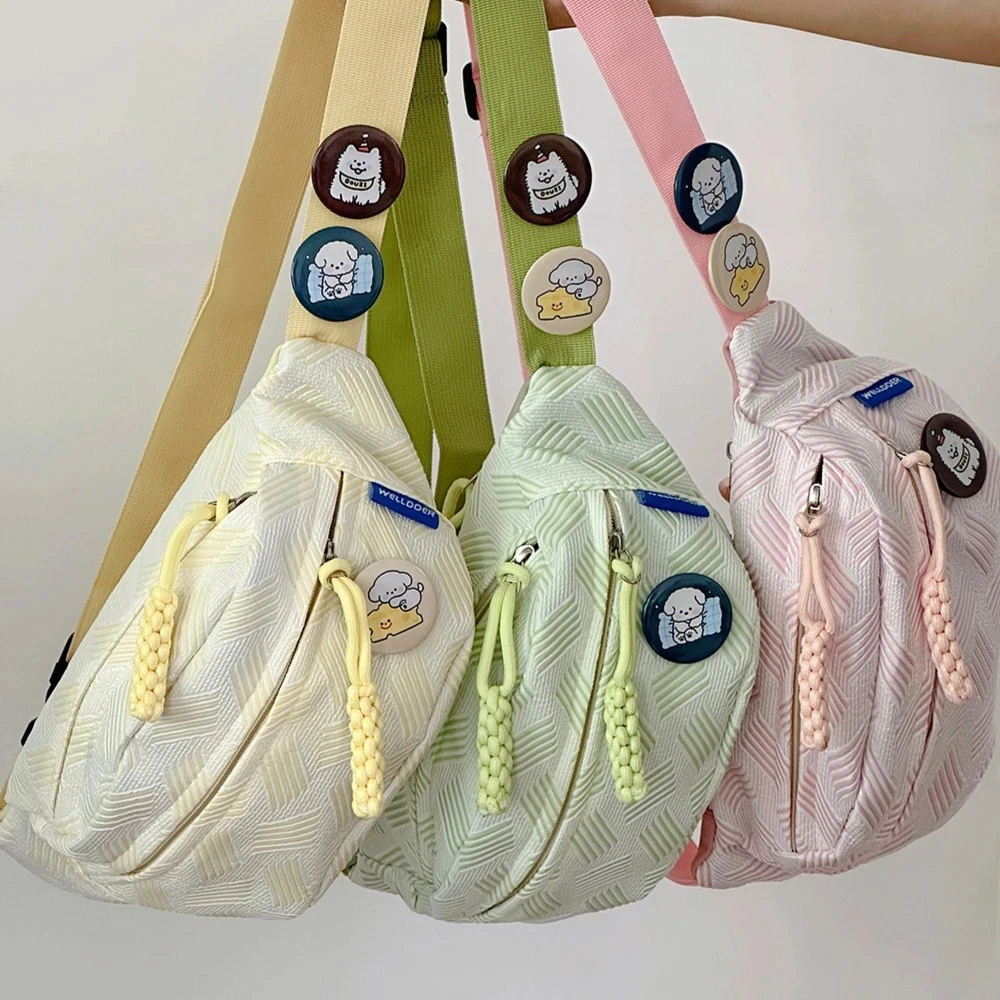 斜挎包女2025新款可爱腰包胸包夏天包包女式小挎包饺子包运动背包