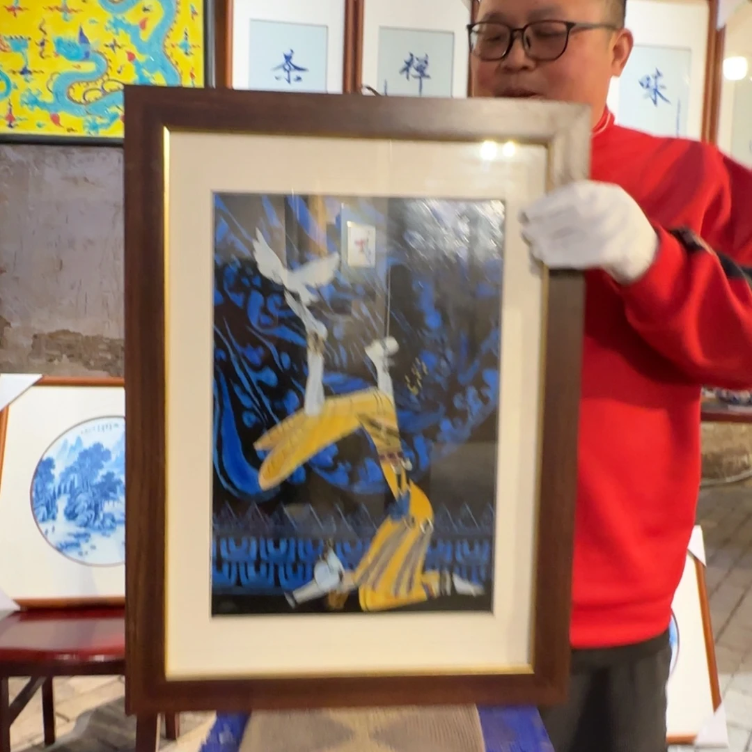 陶手绘人物瓷板画釉上彩