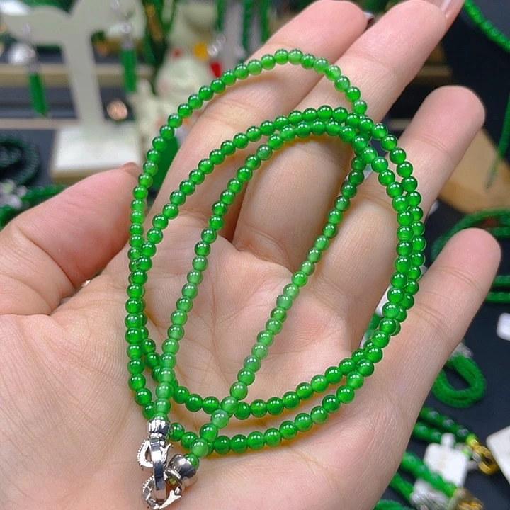 翡翠未镶嵌颈饰翡翠项链3