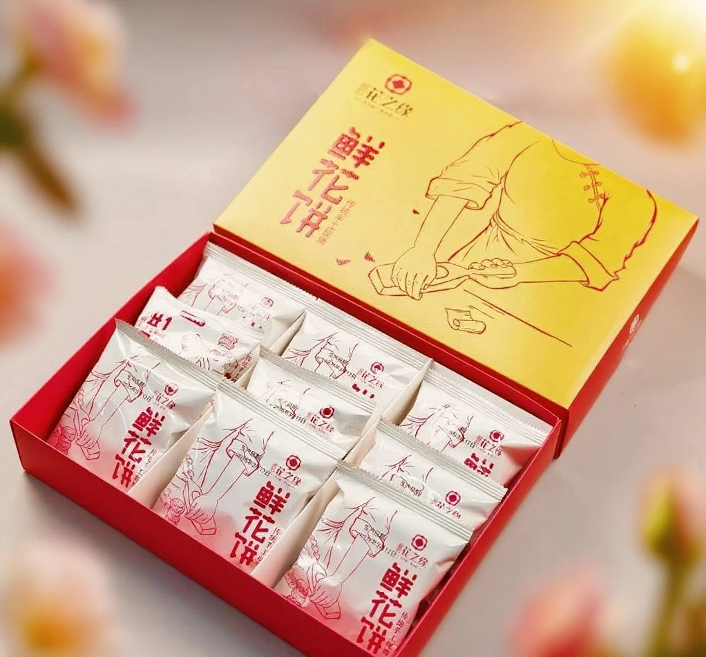 云南特产《邂逅花之缘》手工鲜花饼50克*9枚礼盒装