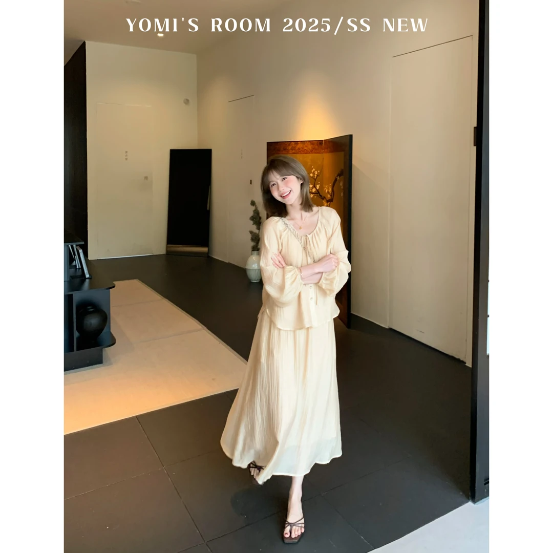 【现货】YOMI小个子【如初】莱赛尔天丝轻薄上下装套装休闲夏季显瘦