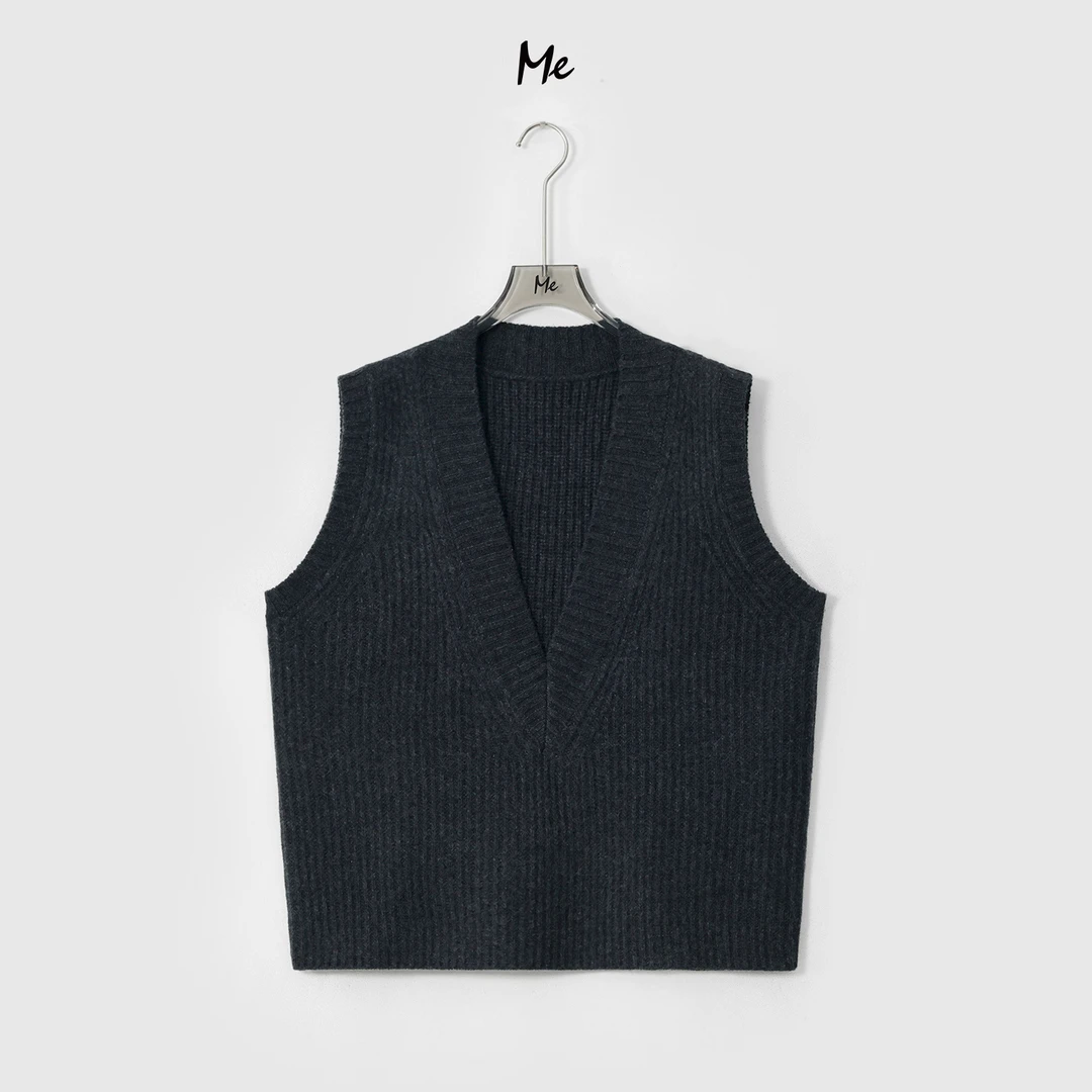 ME【100%绵羊毛马甲】慵懒民族风流苏显瘦百搭针织毛衣MESA1892