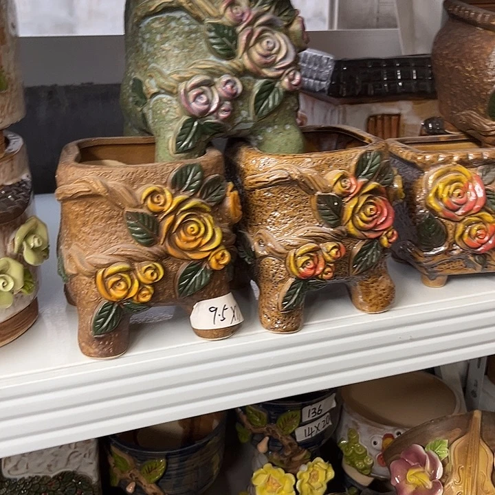 紫砂花盆粗陶材质多肉花盆