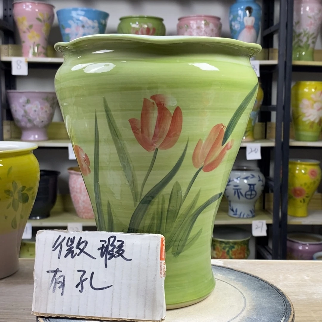 景德镇手工手绘陶瓷花盆