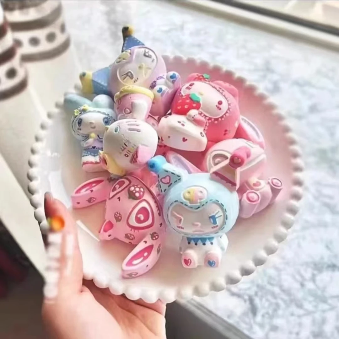 库洛米网红小石膏娃娃彩绘迷你玩具纯手工创作混装搜索低价爆品