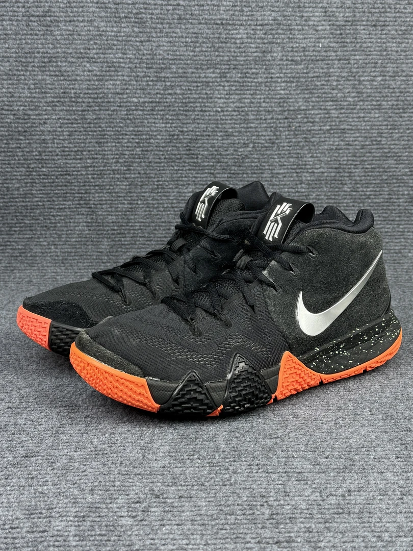 42码/95新可配盒/Nike Kyrie 4 欧文4代 泼墨 黑橙 实战篮球鞋