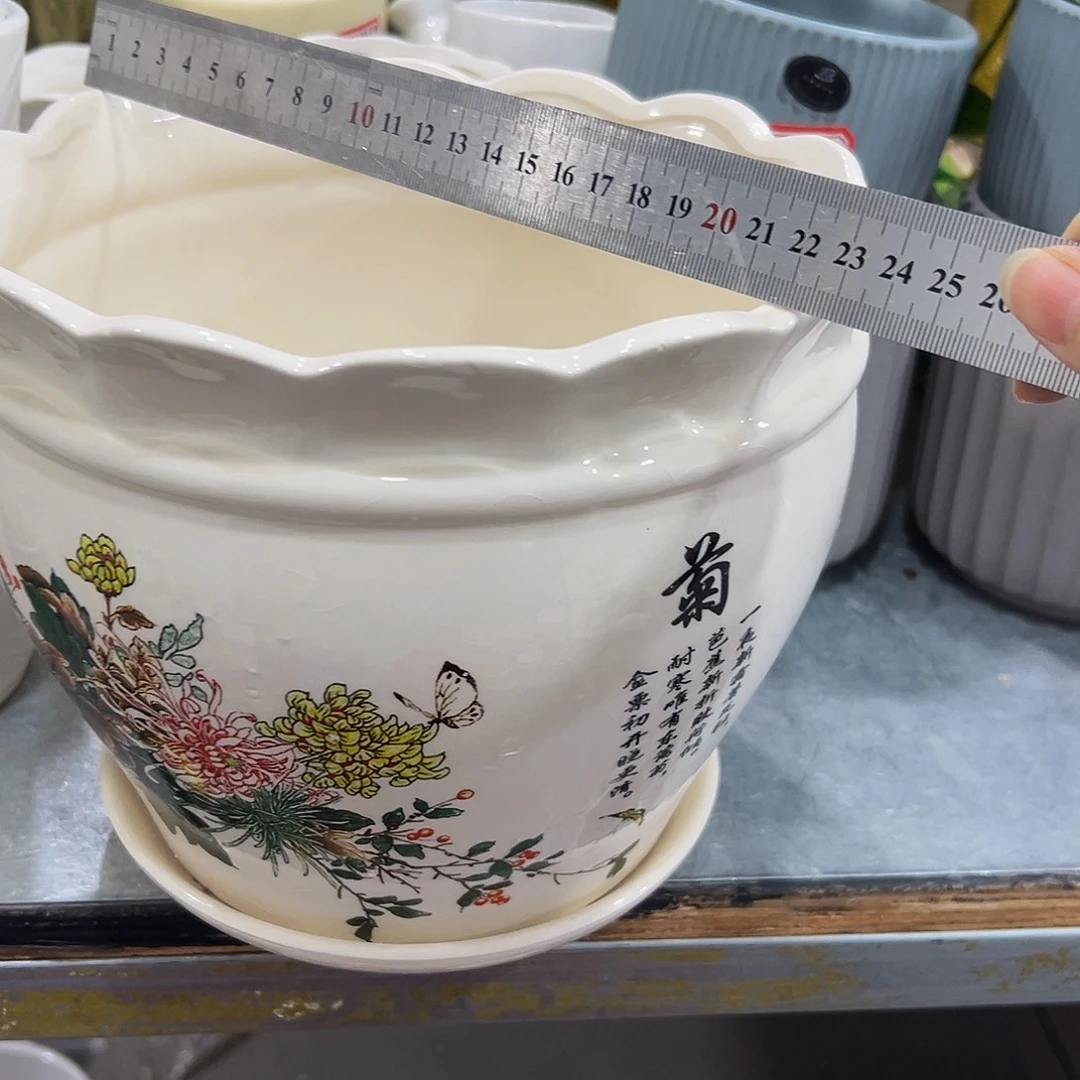 外贸尾单陶瓷花盆凑10米包邮