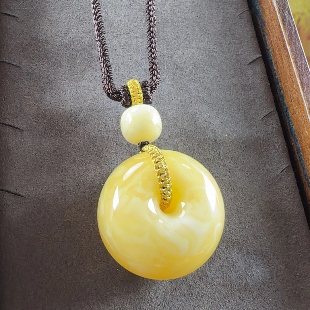 蜜蜡毛衣链未镶嵌