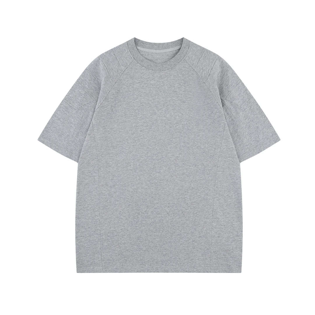 邦欧罗简约设计感vibe纯色百搭宽松男女休闲短袖夏季男装T恤上衣