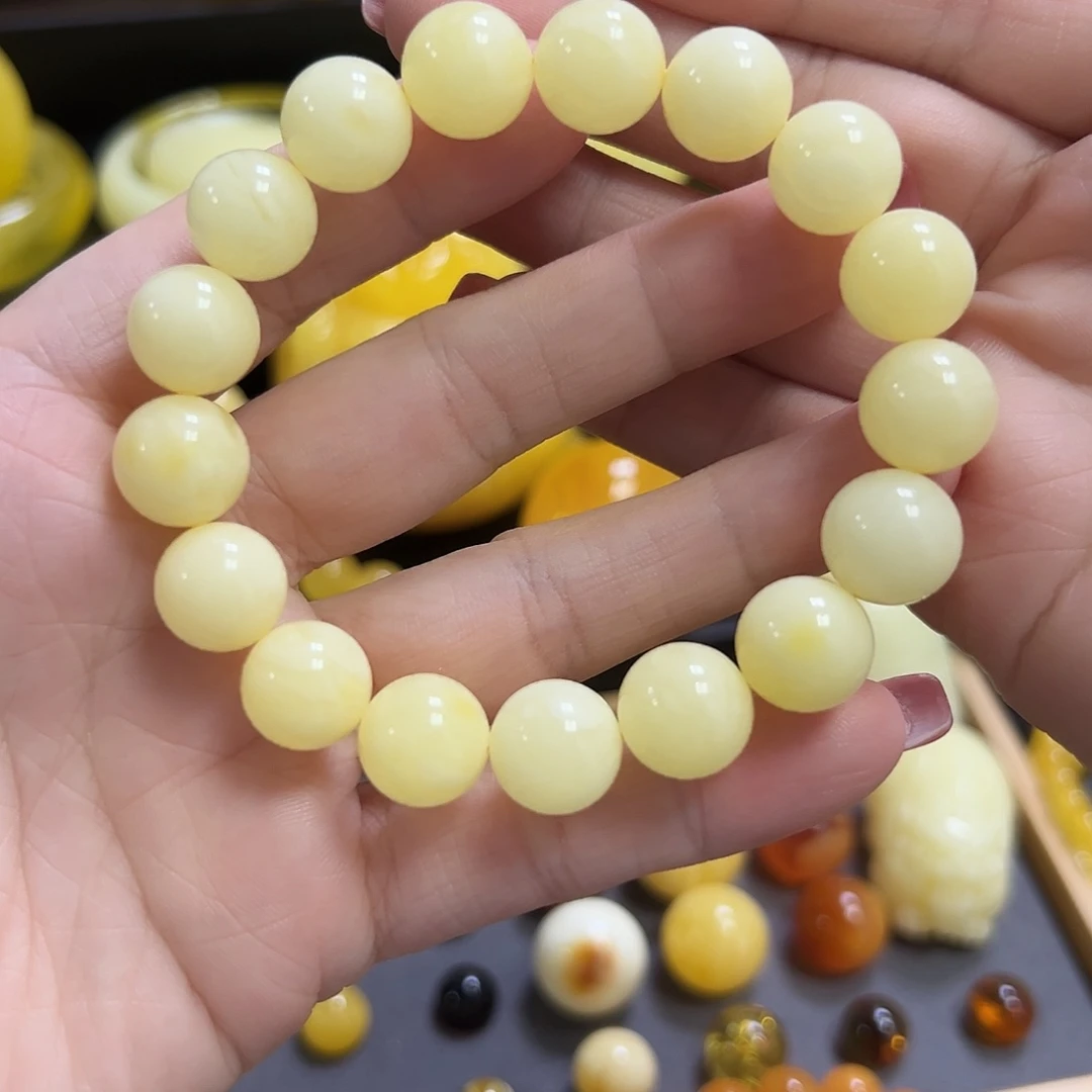 手串琥珀未镶嵌白蜡