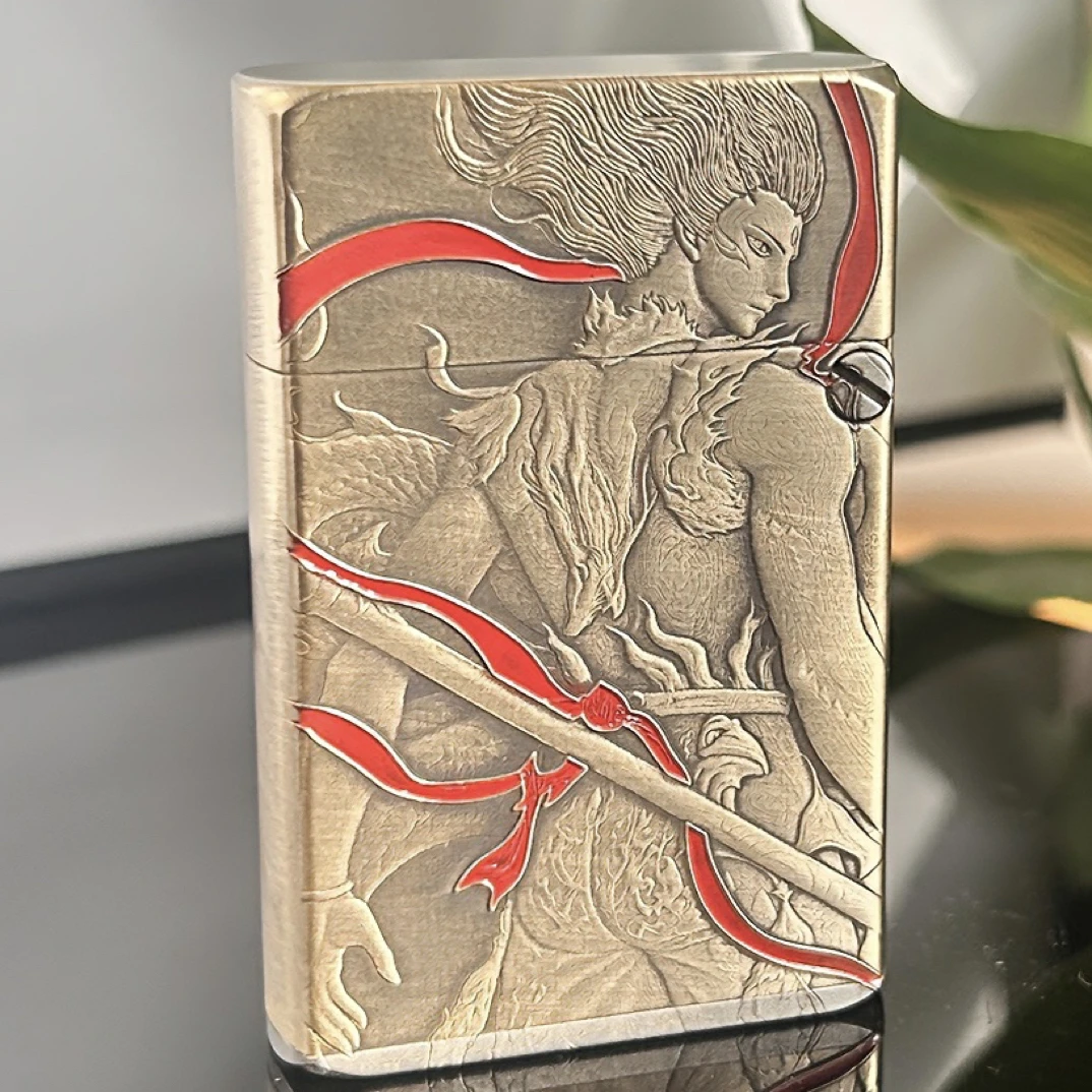 哪吒绅士黄铜浮雕打火机送男友首选好礼（定制款无质量问题不退换）
