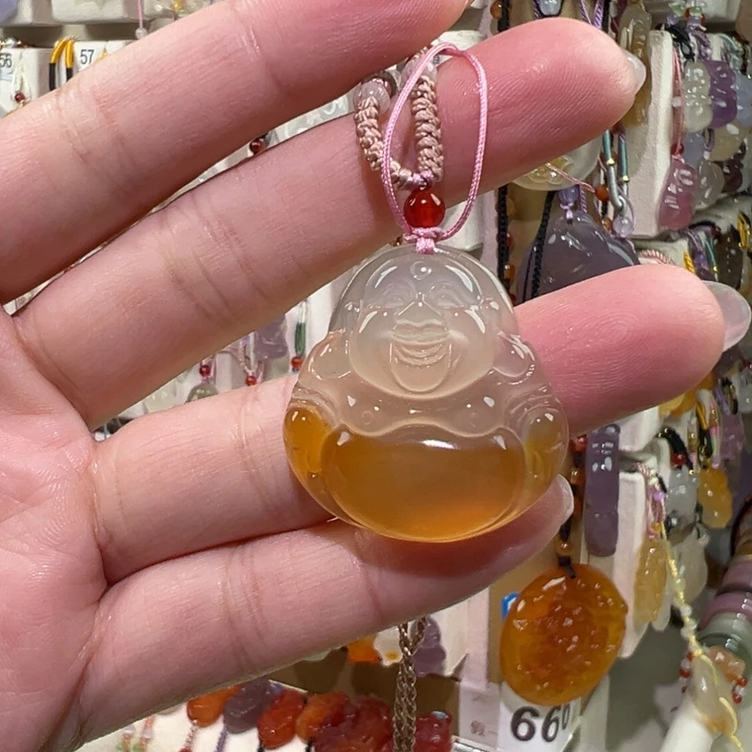 玛瑙/玉髓未镶嵌吊坠(赠链)