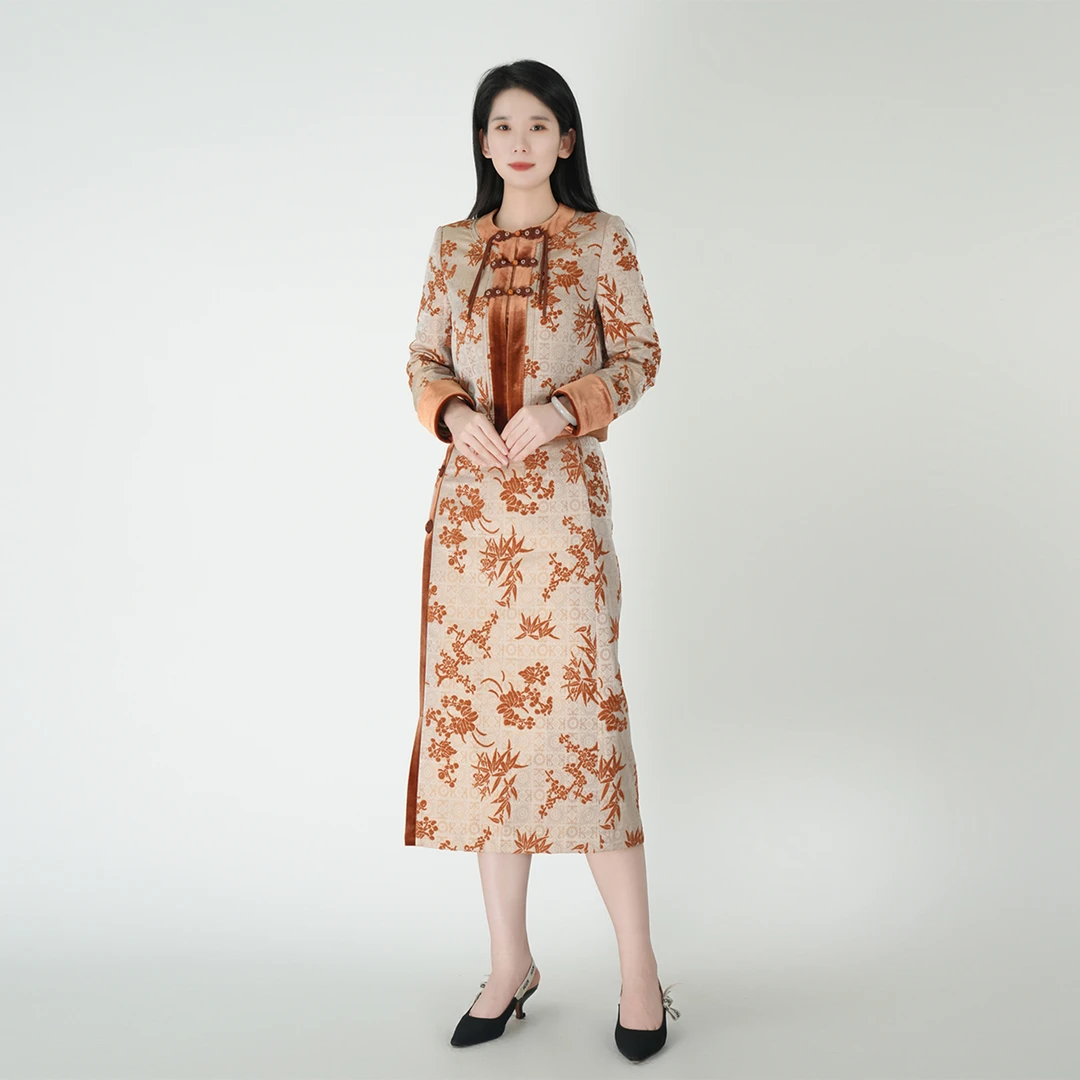 浒城古娘国风中式秋季手工高定山月记套装HCSS050730+HCSS050731