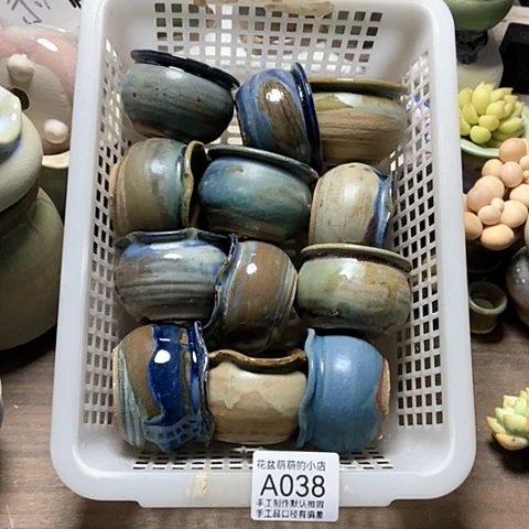 紫砂花盆038微瑕品口径5厘米左右