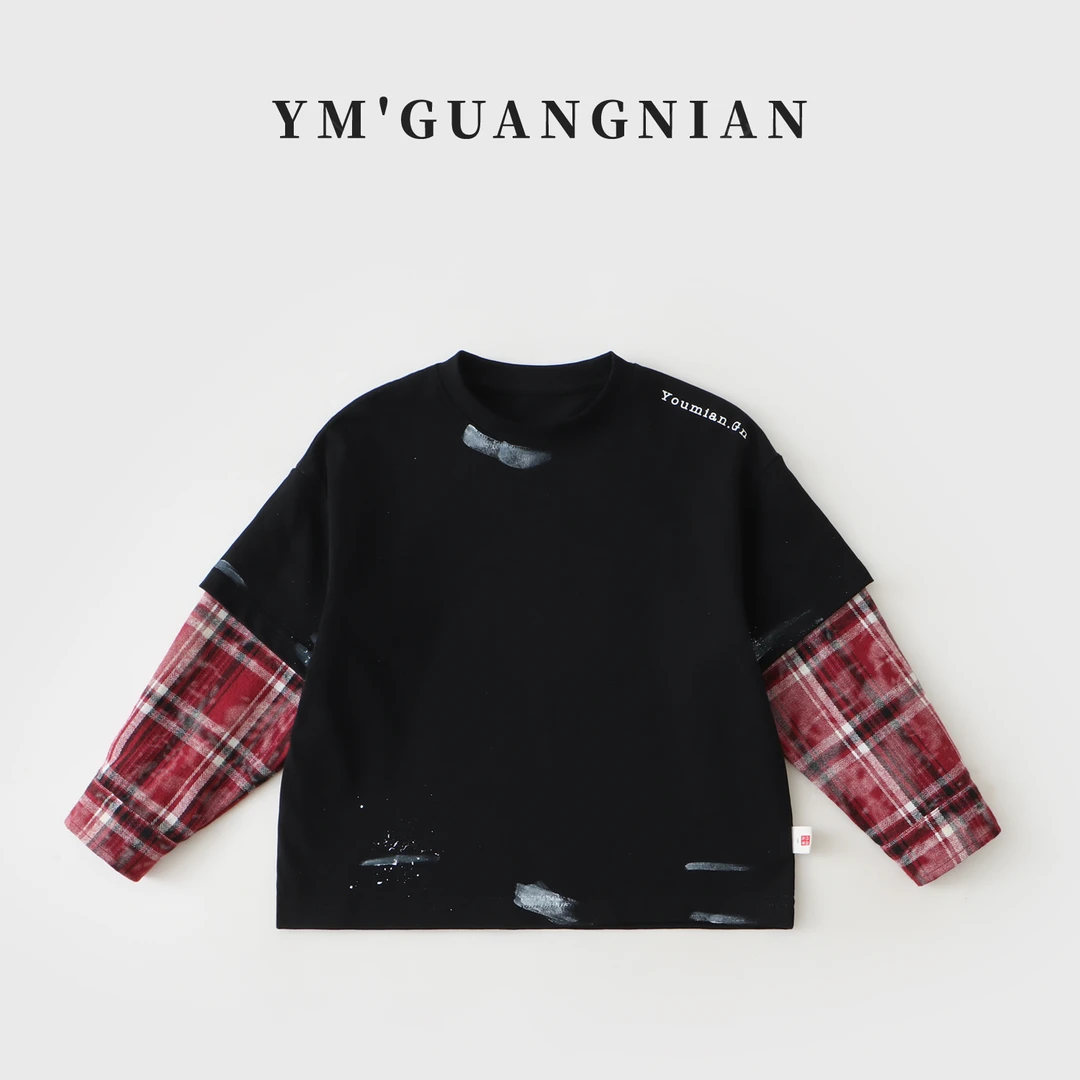 【幼棉光年】秋季男童韩版长袖百搭上衣休闲圆领衣服T-1221599