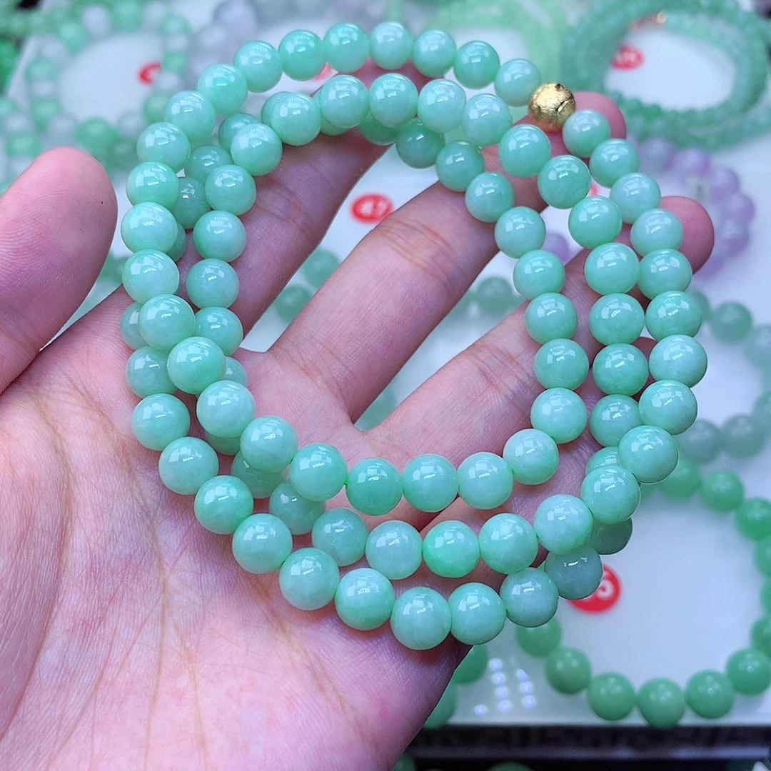 翡翠未镶嵌毛衣链卡8