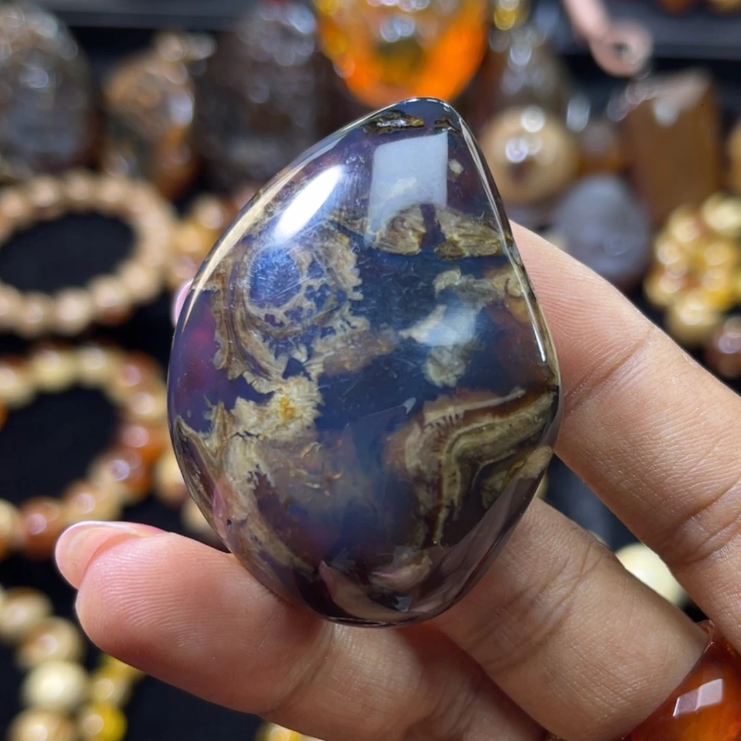 未镶嵌琥珀手链妖花裸石