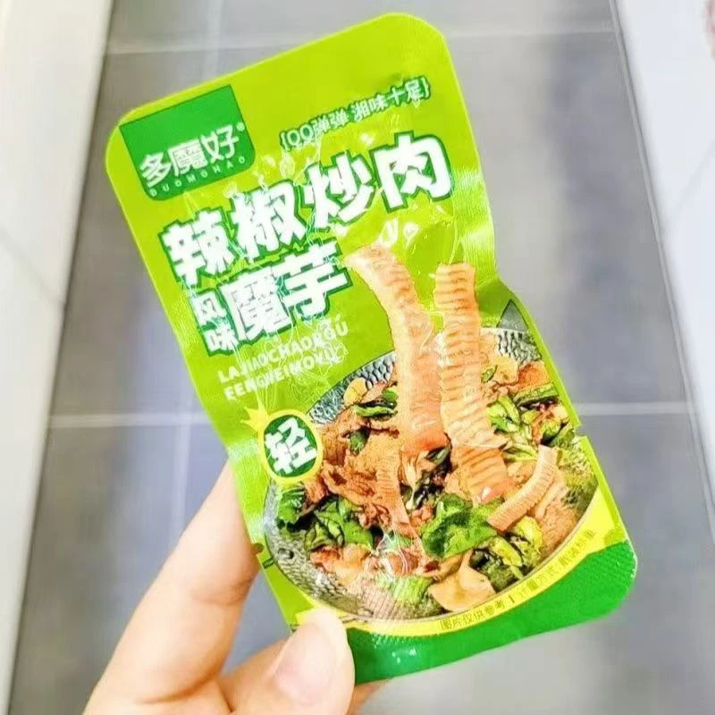 多魔好魔芋辣椒炒肉味麻辣解馋小零食爆肚小吃零食魔芋素肚微辣