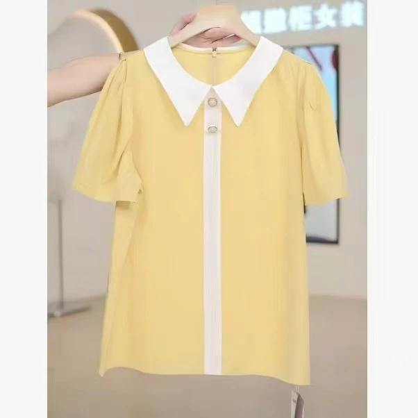 1126  夏季新款衬衫小翻领设计休闲百搭款宽松衬衣C83