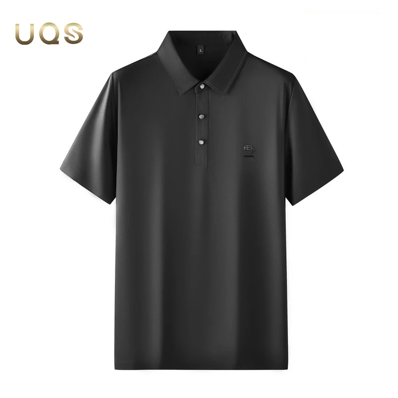 夏季男士高端冰丝凉感POLO衫薄款亲肤大码商务休闲高弹简约百搭款
