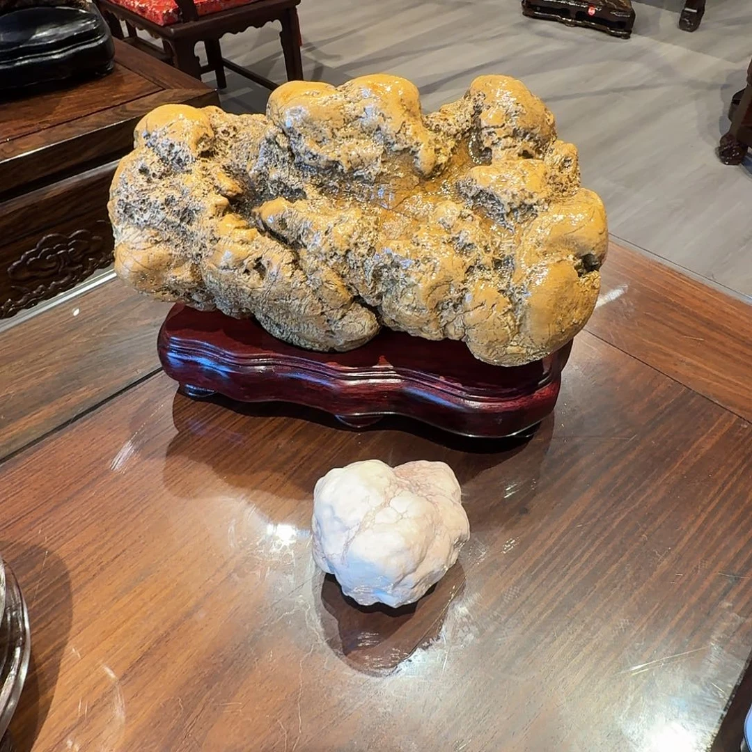 用****8象牙玉原石摆件➕粉皮色原石