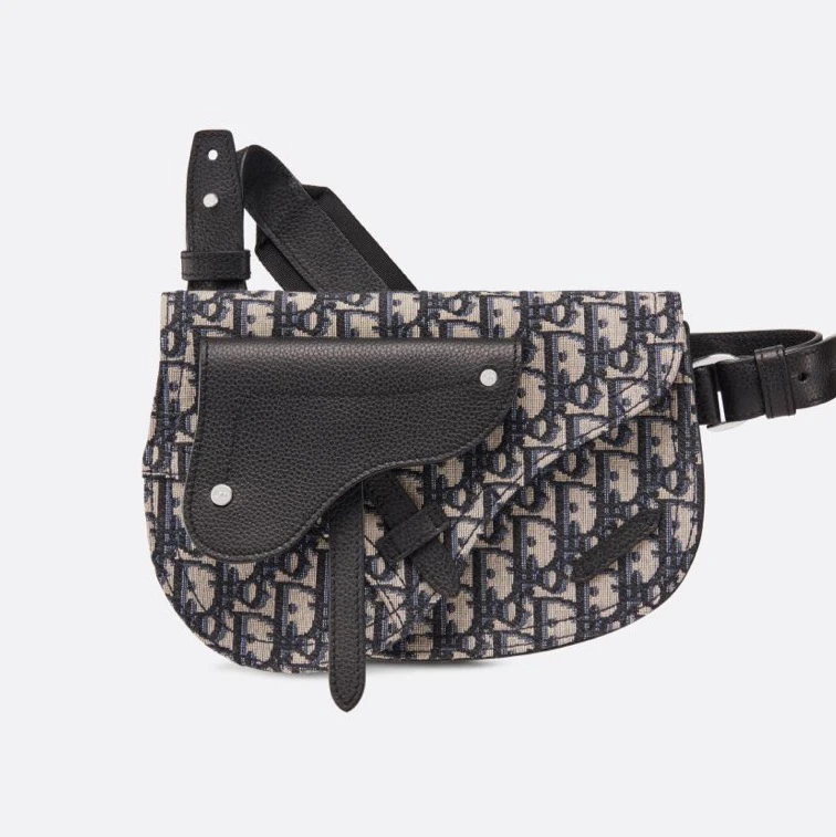 99新 DIOR/迪奥 3290老花马鞍胸包男士斜挎包 尺寸24x17.5x5