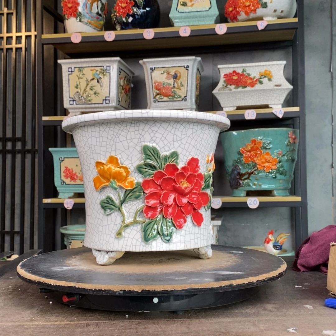 红陶王*利1白色圆盆