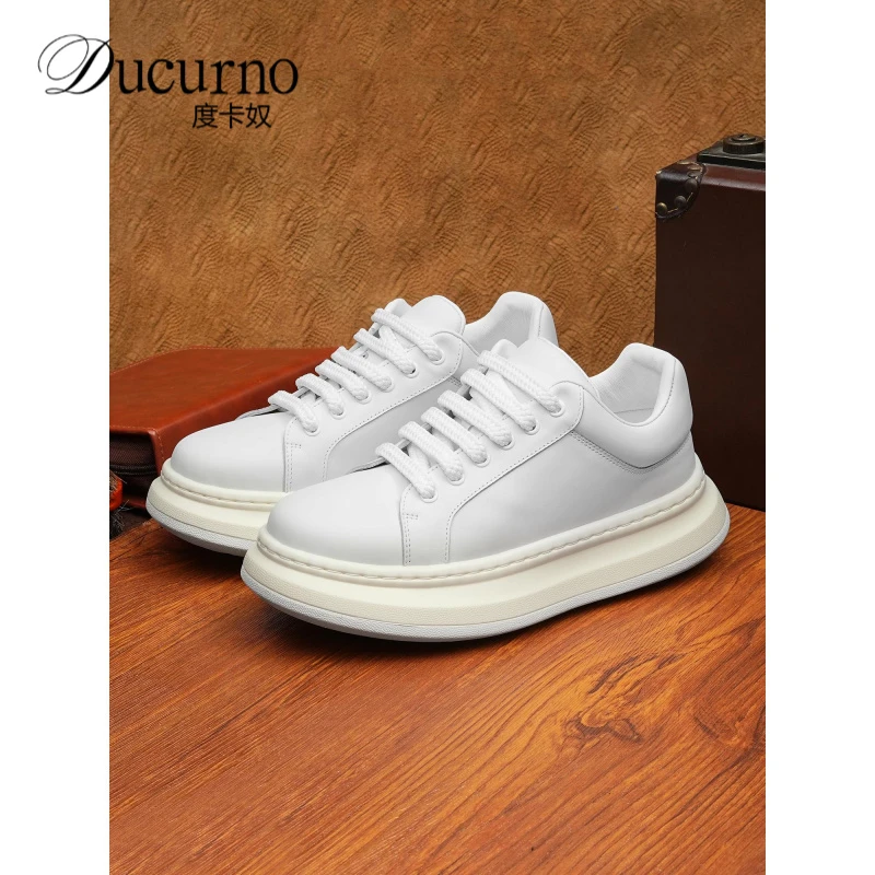 2025新款运动休闲鞋男款高端透气板鞋厚底增高小白鞋舒适百搭男鞋