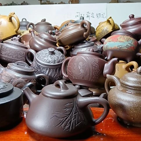 茶壶紫砂宜兴原矿老紫泥柴烧手工300cc紫砂壶