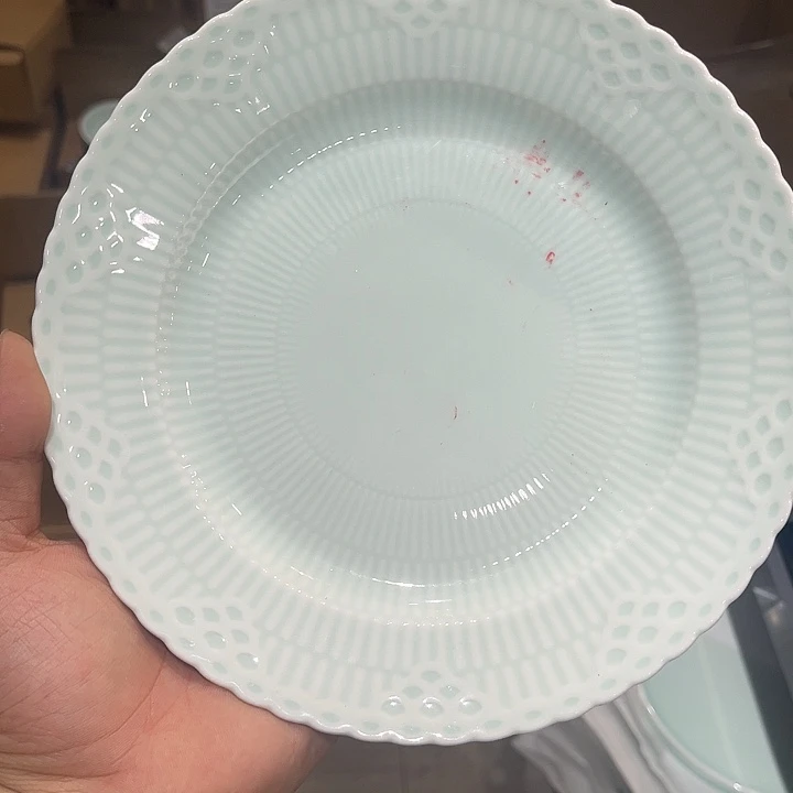8寸影青平盘陶瓷的