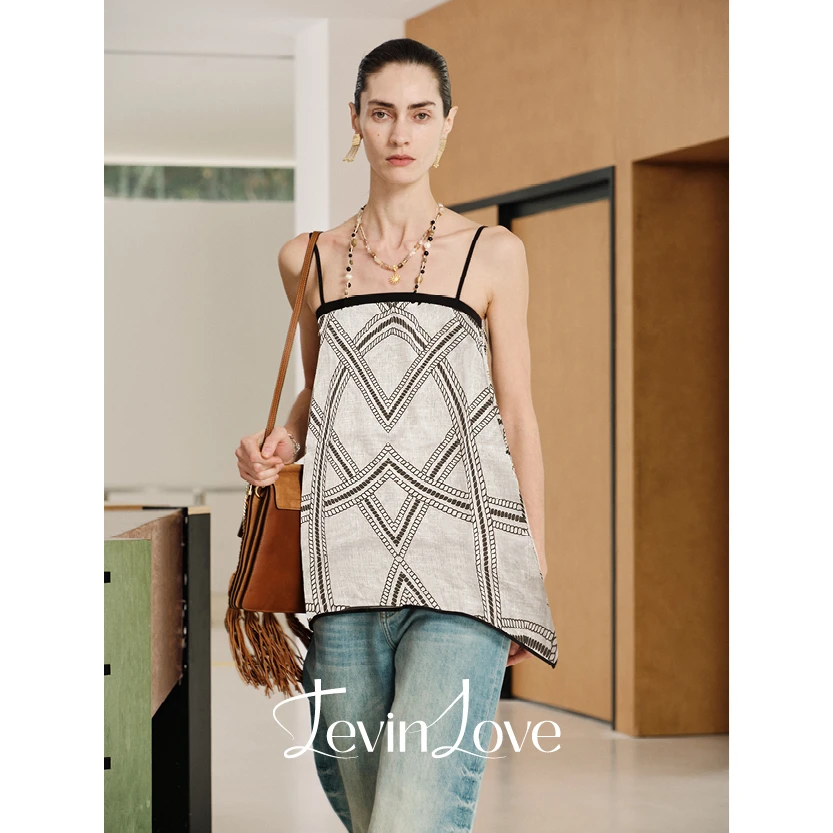 【赵丽颖同款】几何飘逸吊带 LEVIN LOVE 设计师款A025LS0339