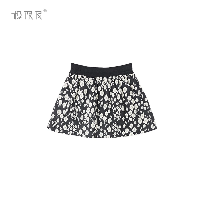 极限民《花露》春夏季休闲田园风针织碎花短裙F5104F1216