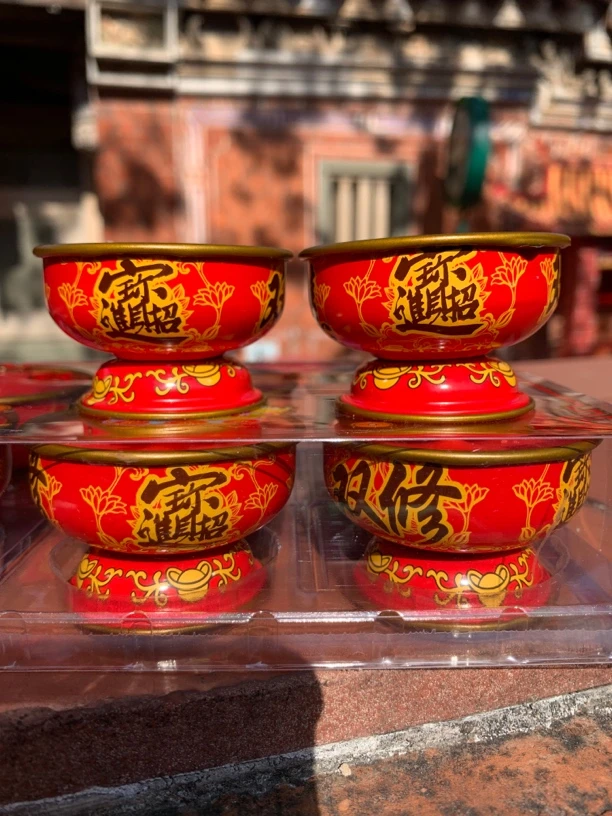 8小时铁壳福慧进宝红色酥油灯过年春节新款1盒/3对