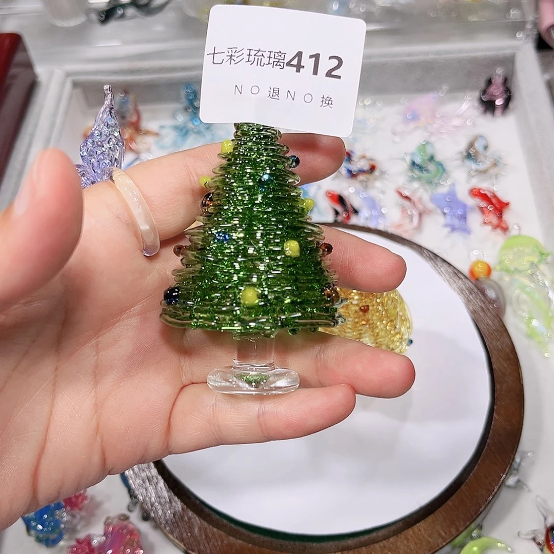 玻璃吊坠(不含链)412绿色圣诞树