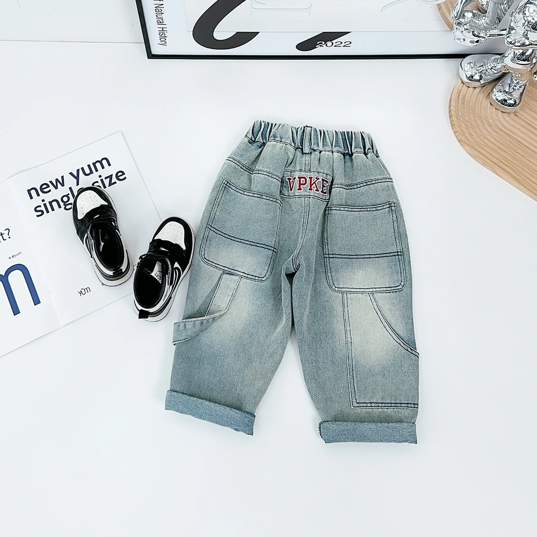男童裤子春夏款儿童牛仔裤2025新款春装潮 DMC7325 悠悠童话童装