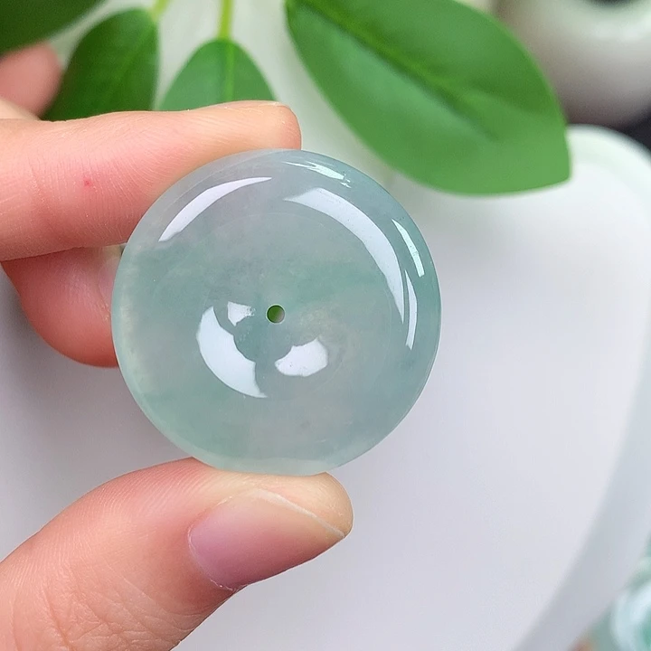 翡翠未镶嵌颈饰平安扣 29-5.8mm