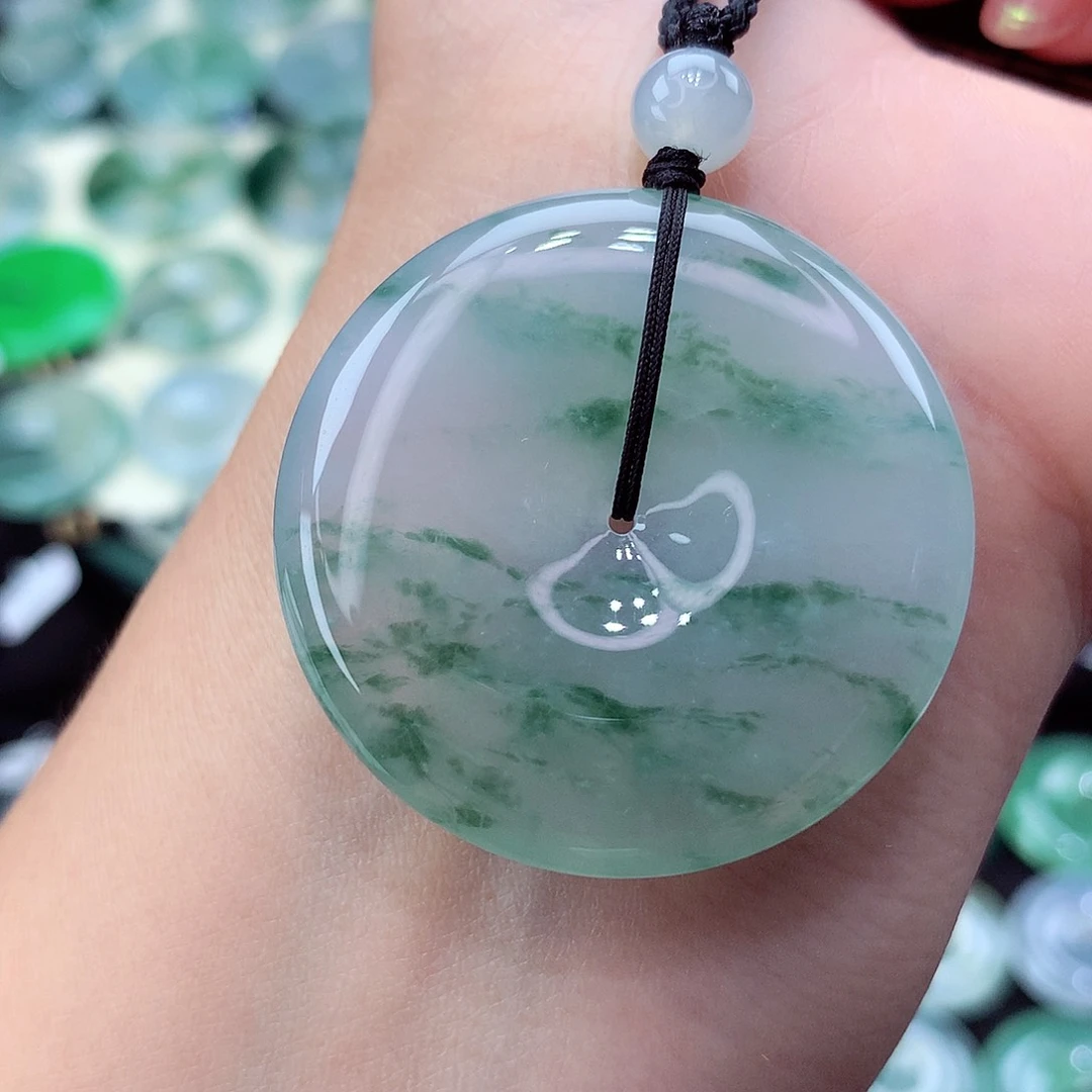 翡翠未镶嵌颈饰编号15尺寸37.9-6.5