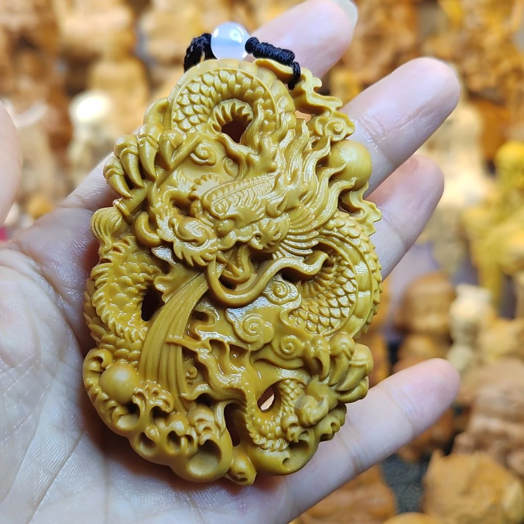 香榧木黄杨木龙牌