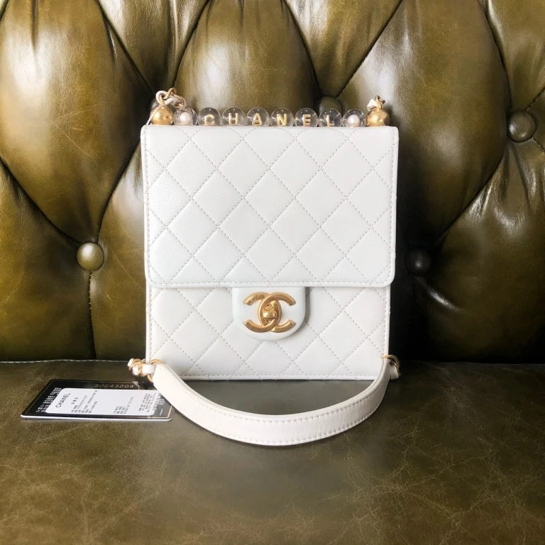 95新 Chanel/香奈儿 安洁利 CHANEL白金珍珠相机单肩包WHZ502038H