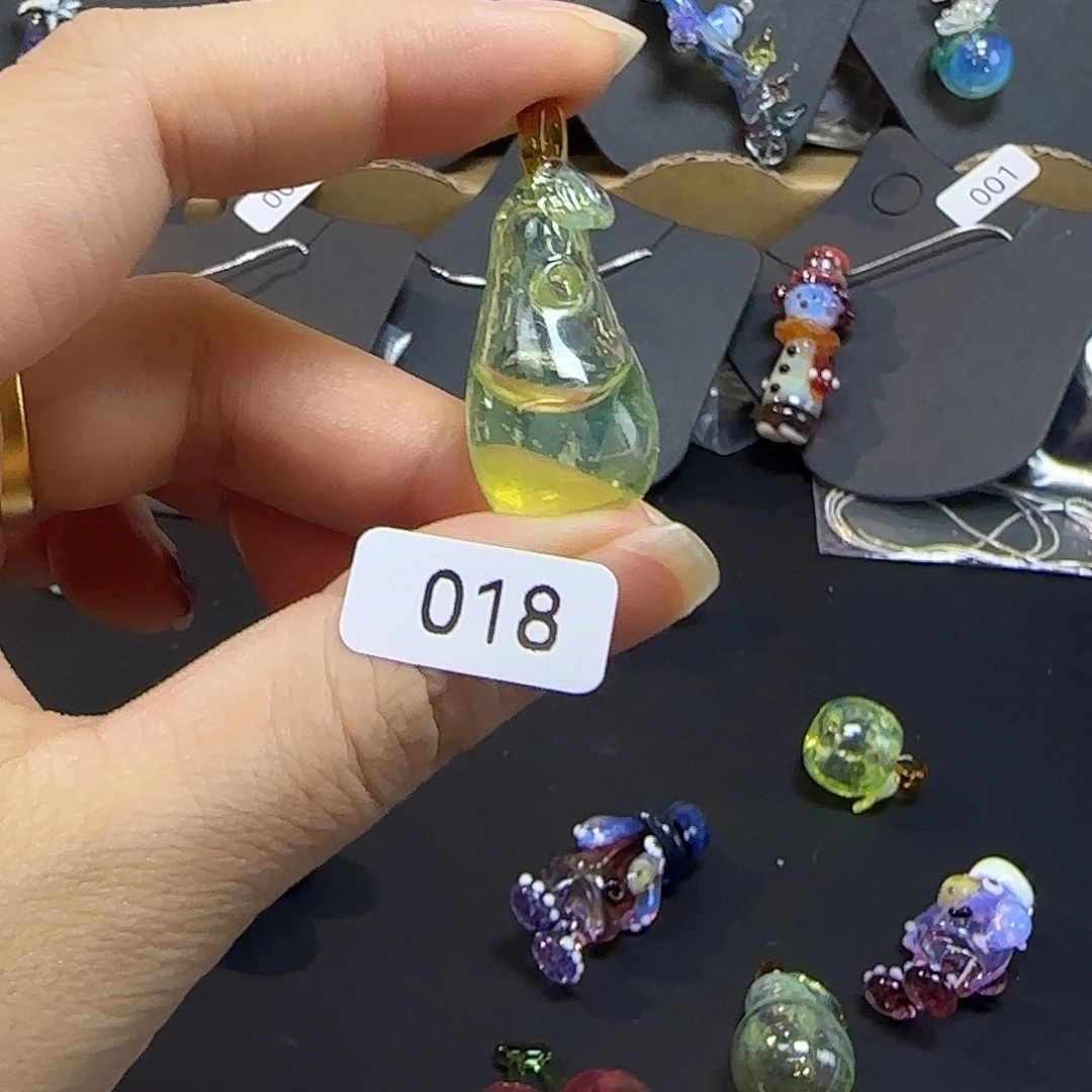 颈饰玻璃空心吊坠非遗灯工