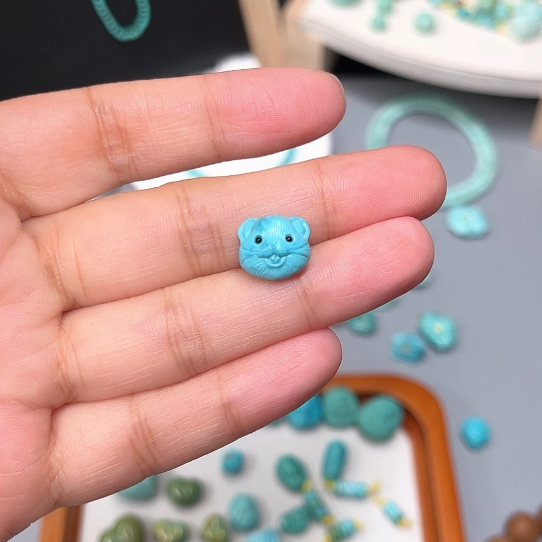 未镶嵌绿松石珠宝半成品
